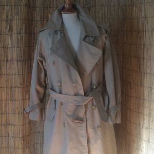 Vintage Burberry tan trench coat